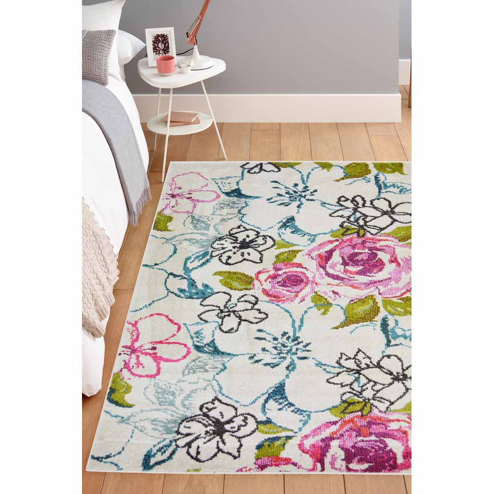 Villa Multi Floral Rug 160 x 230cm Wilko