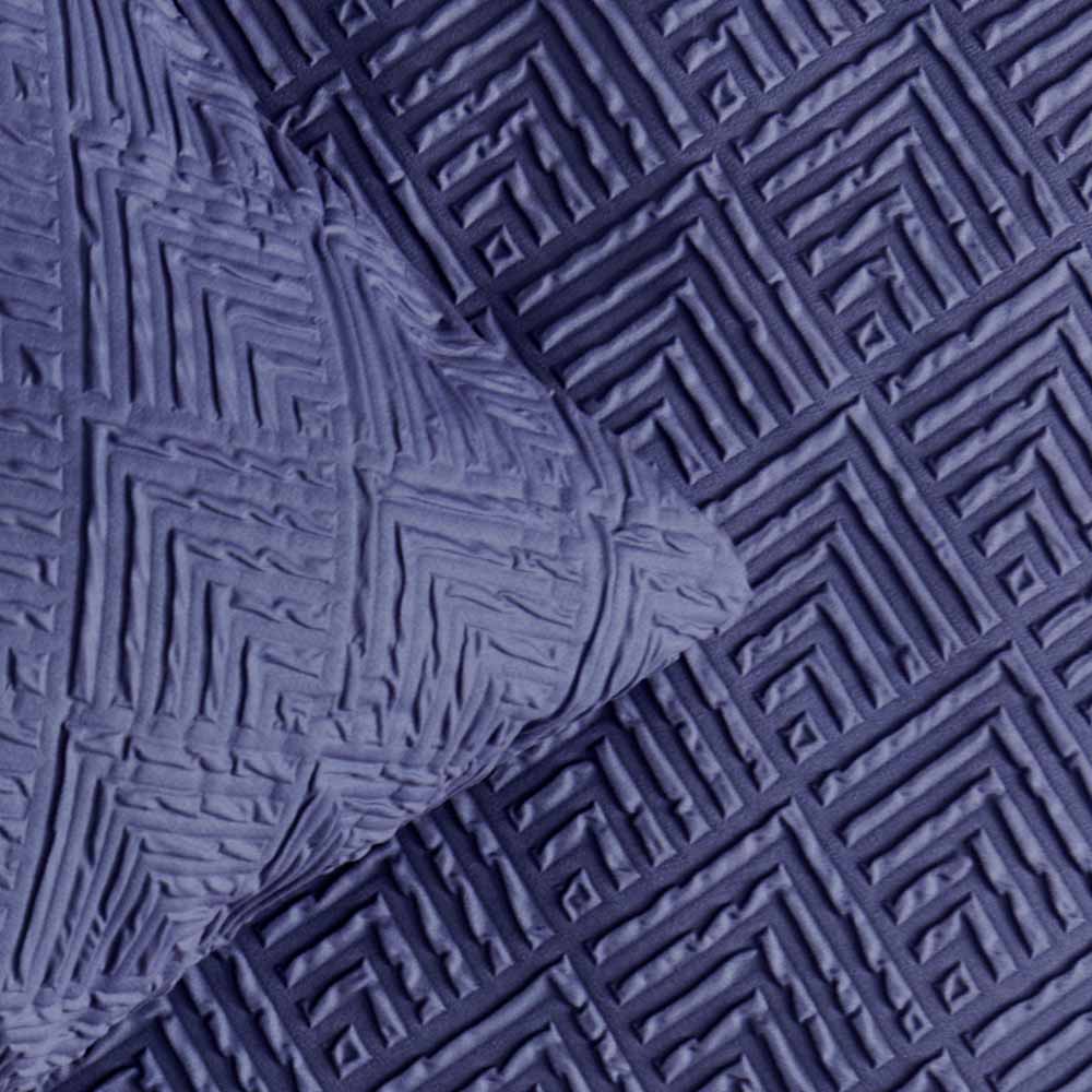 Wilko Double Navy Emboss Geo Duvet Cover Set Wilko