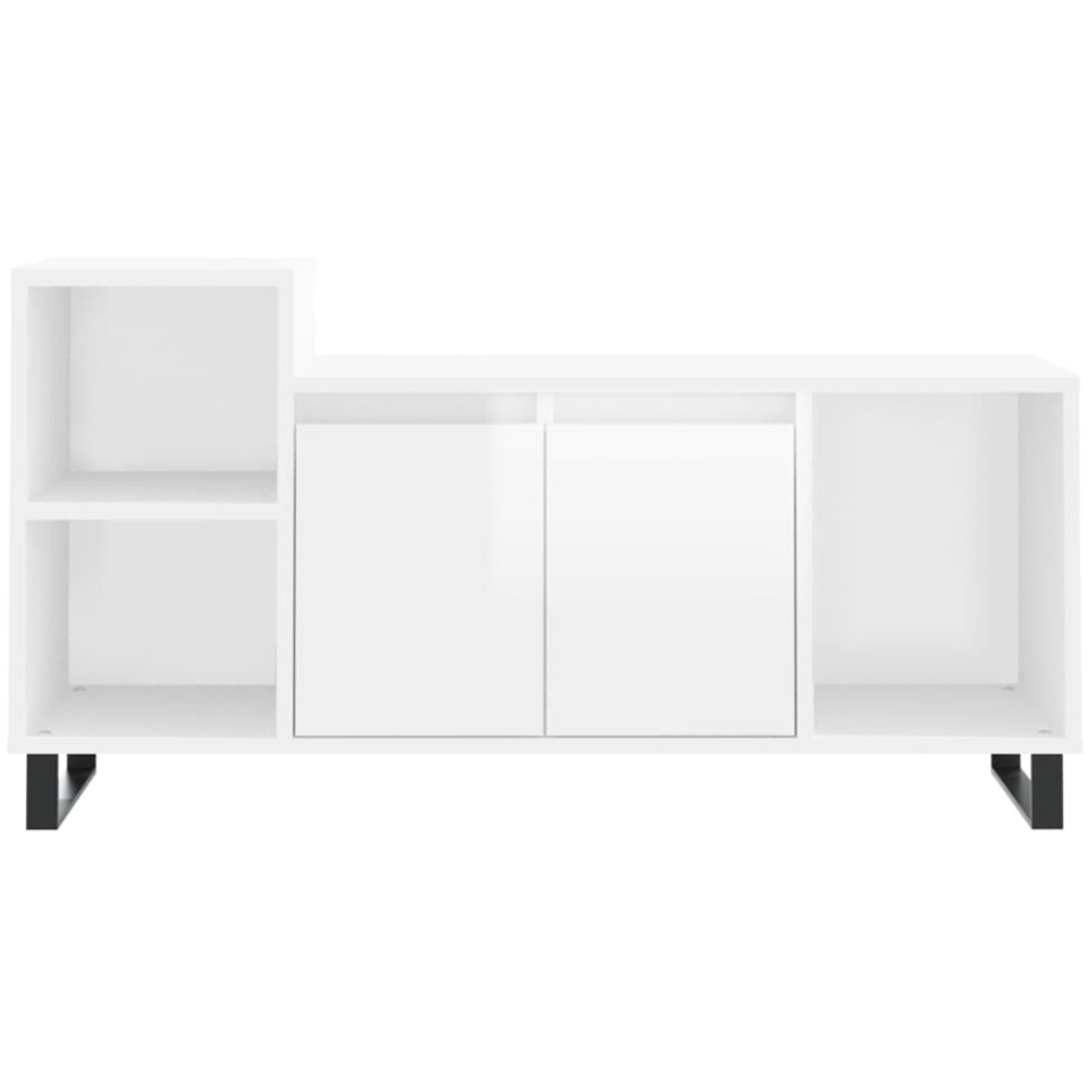 vidaXL 2 Door 3 Shelf White TV Cabinet Image 5