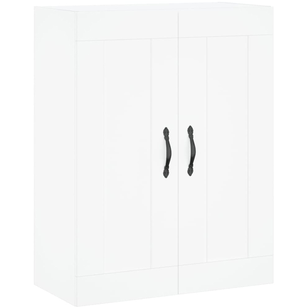 vidaXL 3 Door 3 Drawer White Highboard with Black Handles Image 5