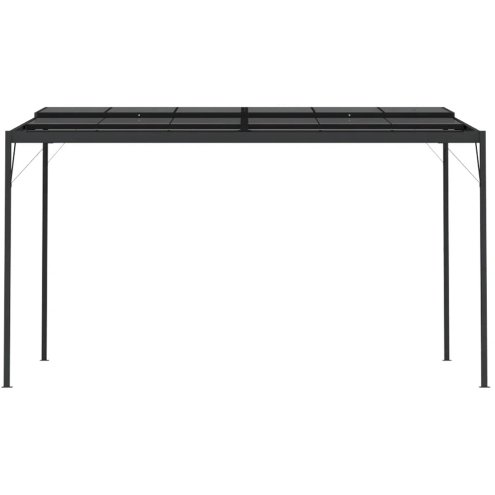 vidaXL 2.45 x 3.96m Anthracite Aluminium and Steel Gazebo with Roof Image 4