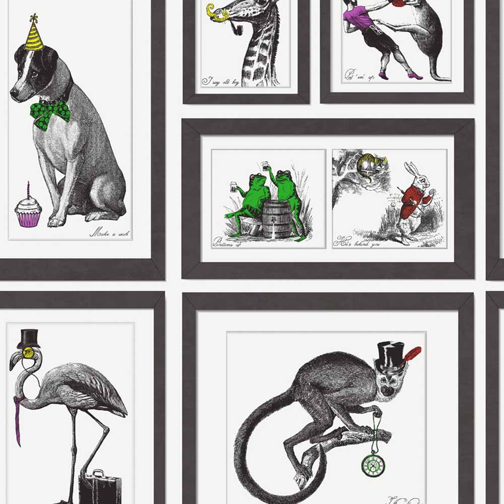 Holden Decor Mad Dogs Framed Animals Wallpaper | Wilko Holden Decor Mad Dogs Framed Animals Wallpaper | Wilko