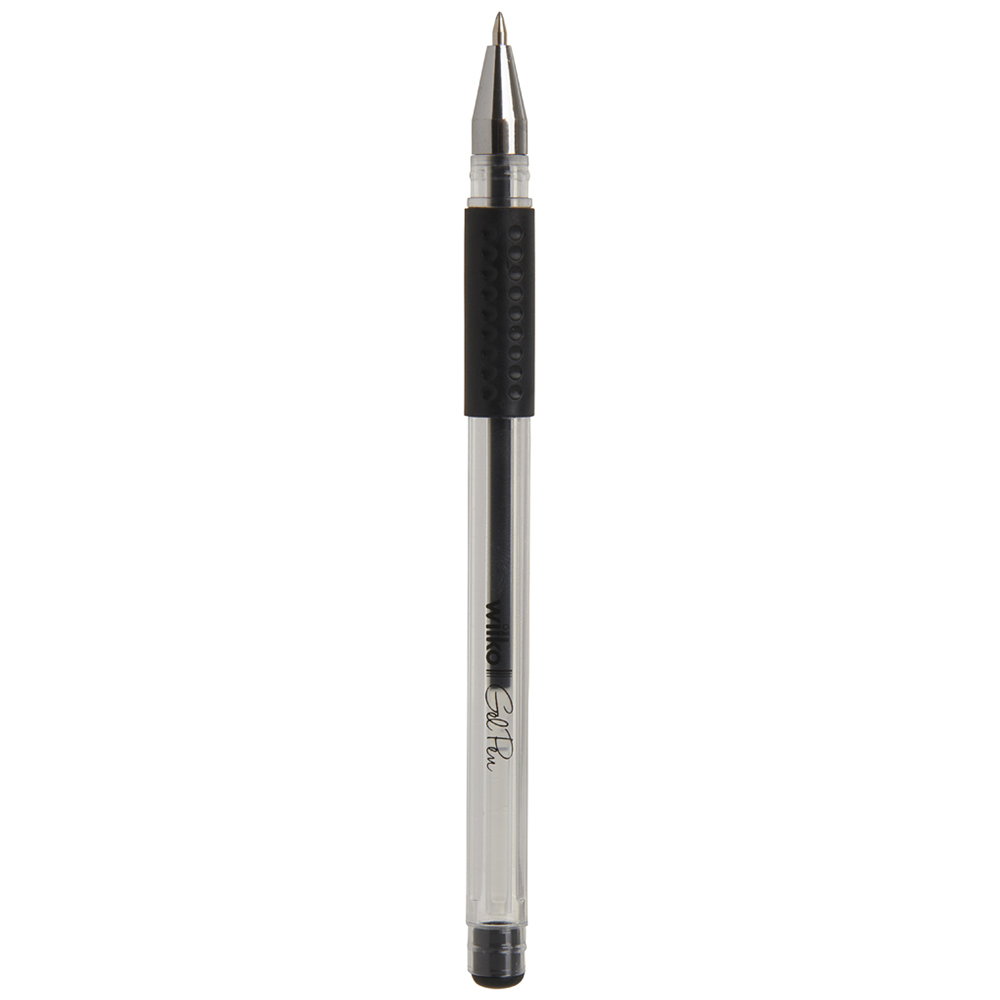 Wilko Fine Black Gel Pens 5 pack Image 3