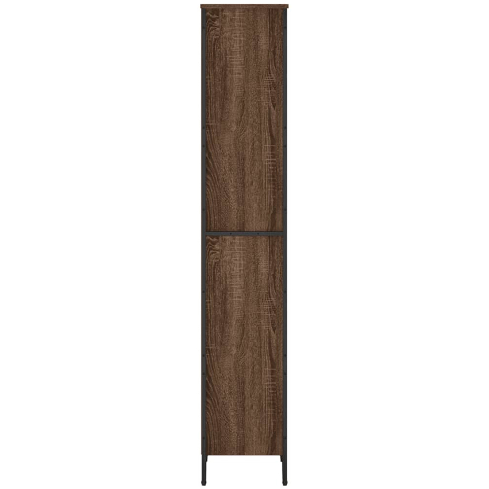 vidaXL 5 Shelf Brown Oak Bookcase Image 4
