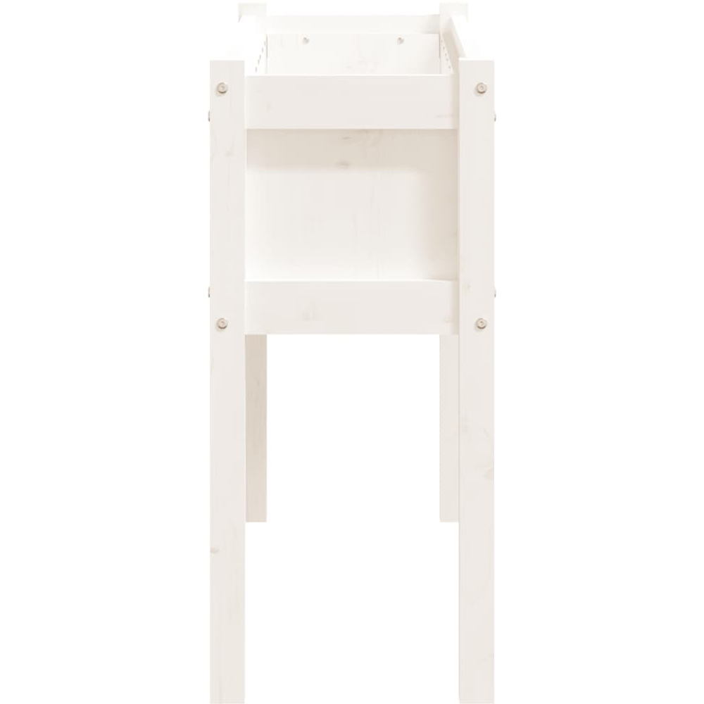 vidaXL White Pine Wood Garden Planter with Legs 70 x 110 x 31cm Image 6