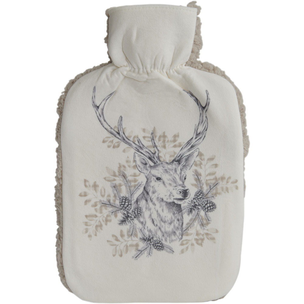 Single Wilko Hot Water Bottle with Plush Cover in Assorted styles Image 4