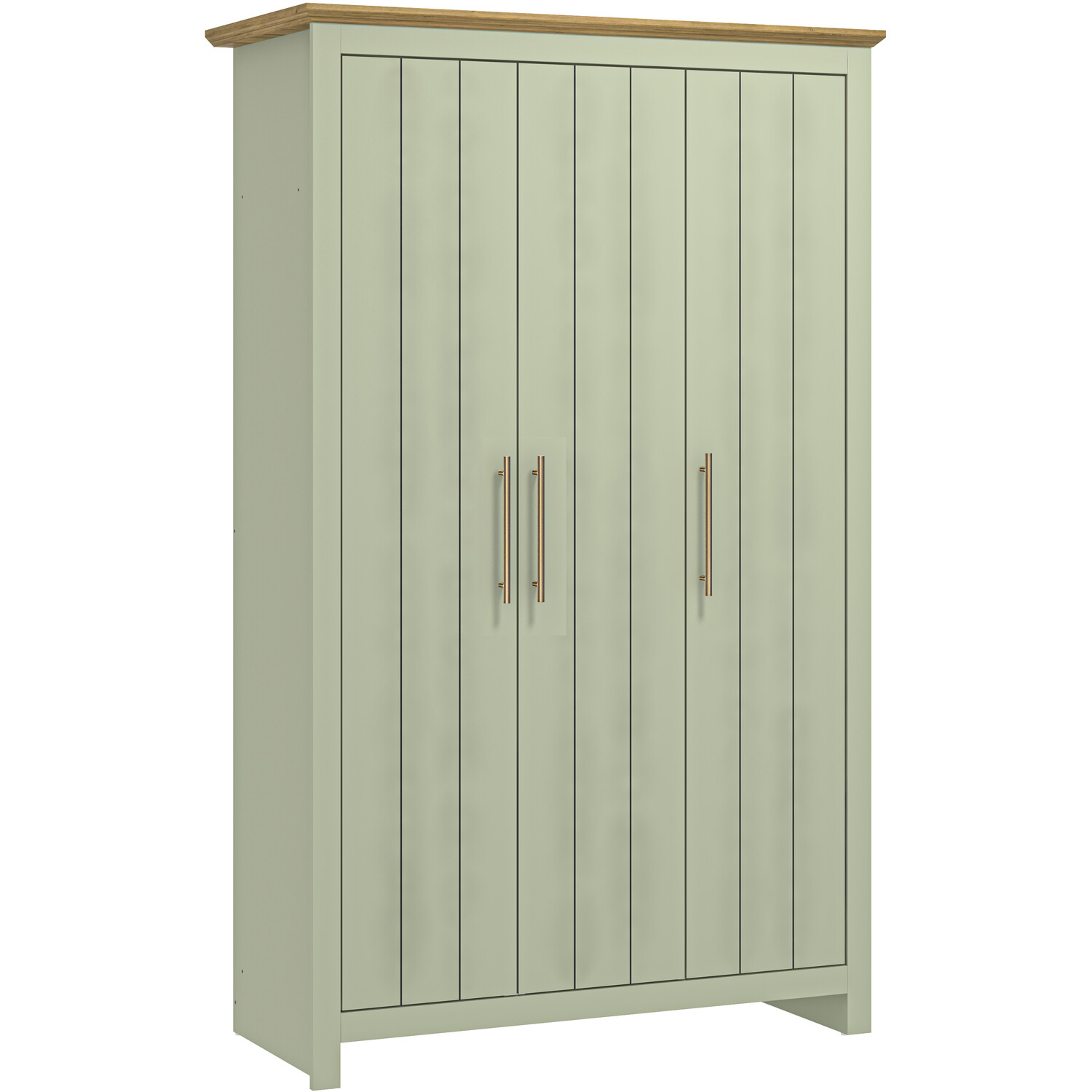 Bexley 3 Door Sage Green Wardrobe Image 4