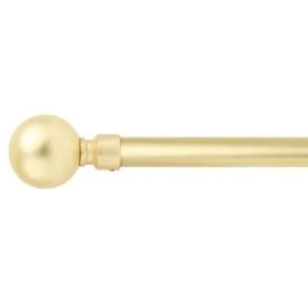New Edge Blinds Sphere 160-300cm Extendable Gold Eyelet Metal Curtain Pole Set Image 1