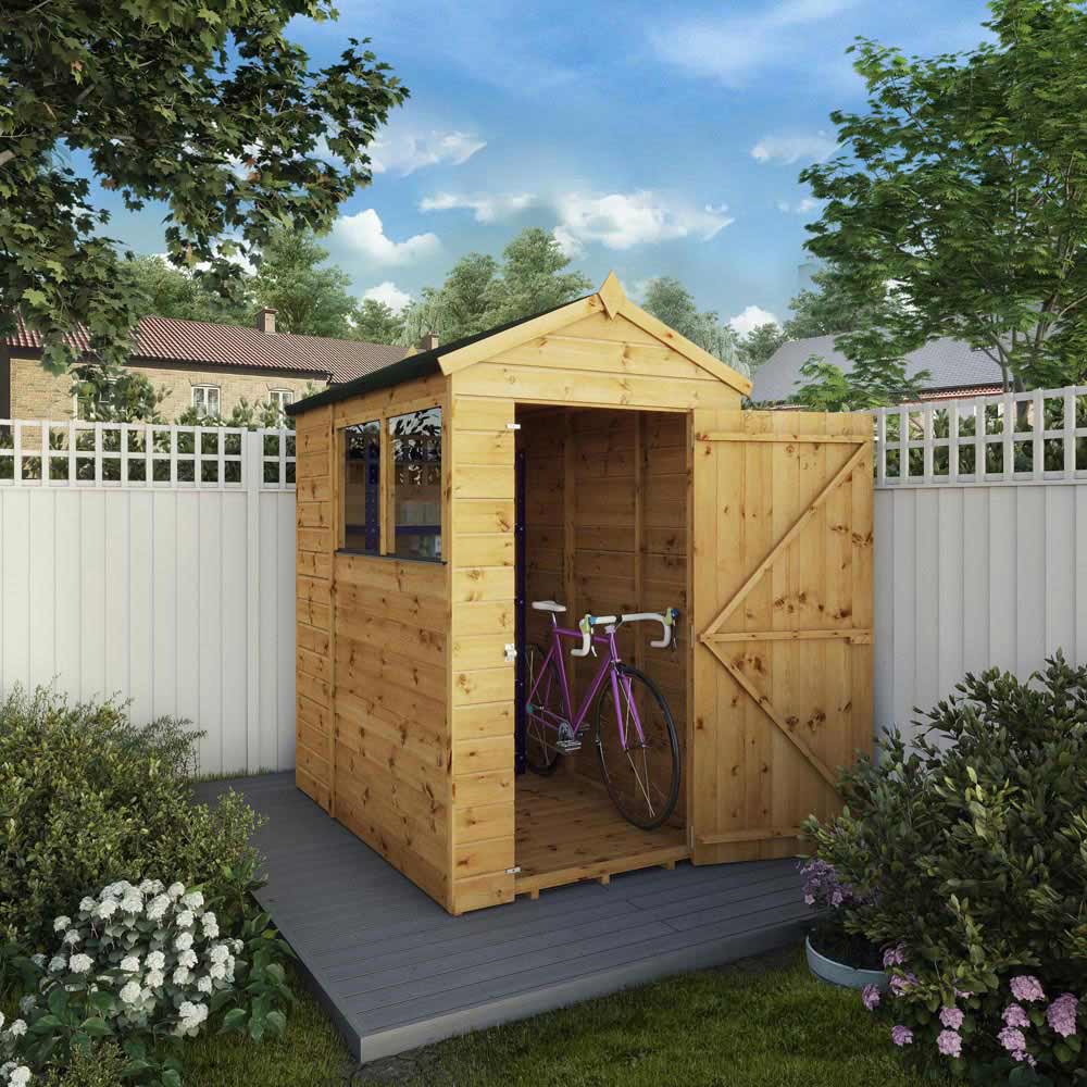 Mercia 6 x 4ft Shiplap Apex Wooden Shed Image 3