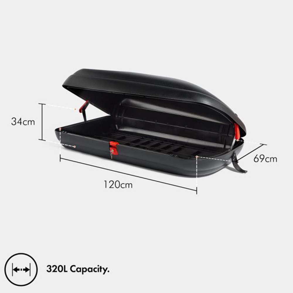 VonHaus 320L Sport Car Roof Box Image 6