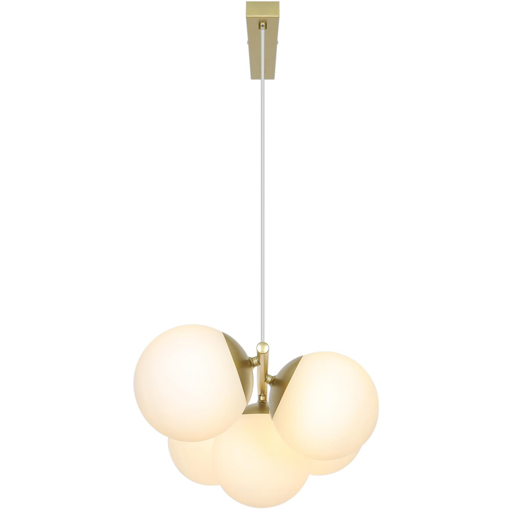 Nordlux Lilly 5-Spot Brass Pendant Light Image 3