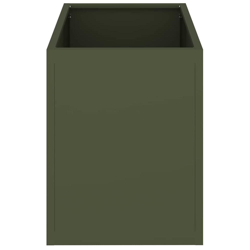 vidaXL Olive Green Cold Rolled Steel Garden Decor 40 x 50 x 32cm Image 5
