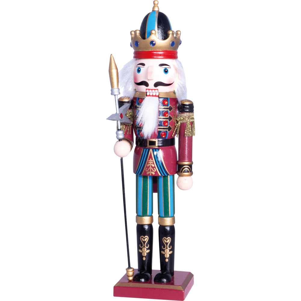 St Helens Multicolour Christmas Nutcracker with Staff Image 1
