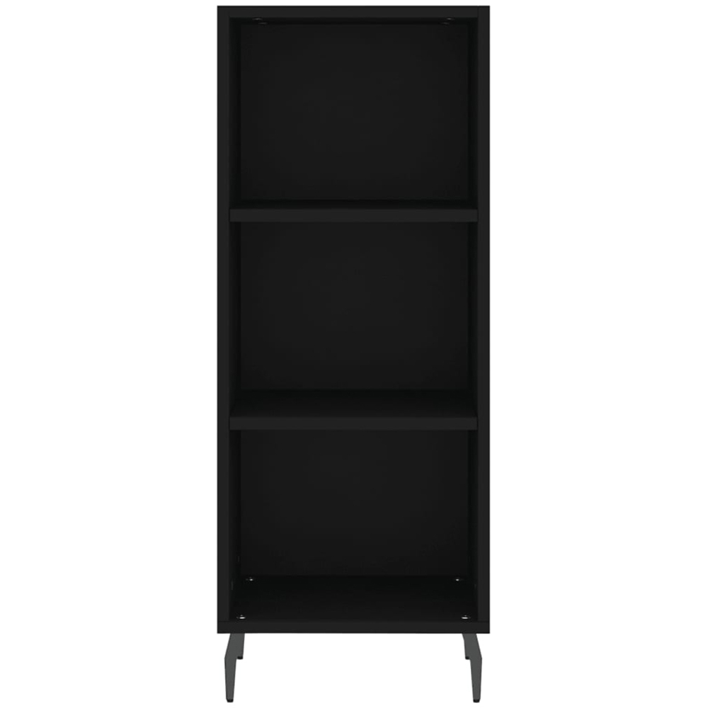 vidaXL 3 Shelf Black Wooden Sideboard Image 4