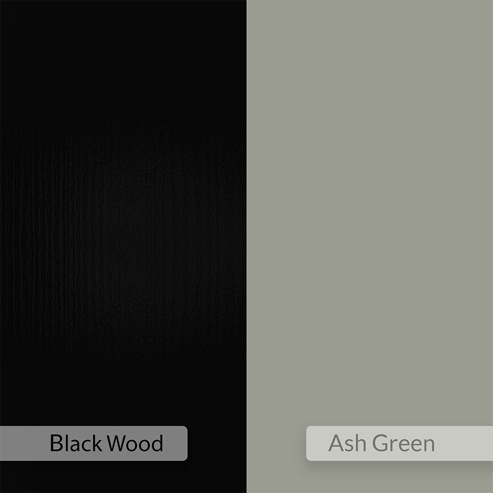 Decortie Mona Single Door 2 Shelf Ash Green and Black Wood Mini Console Table Image 6