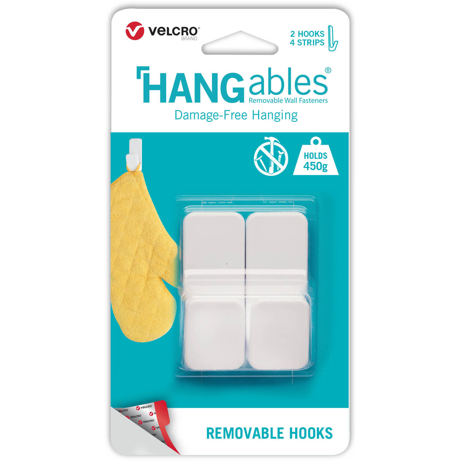 Velcro Hangables Removable Small Hook 2 Pack Image 1