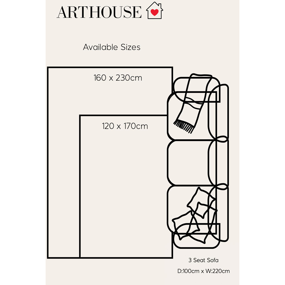 Arthouse Cream Snuggle Soft Touch Rug 160 x 230cm Image 5
