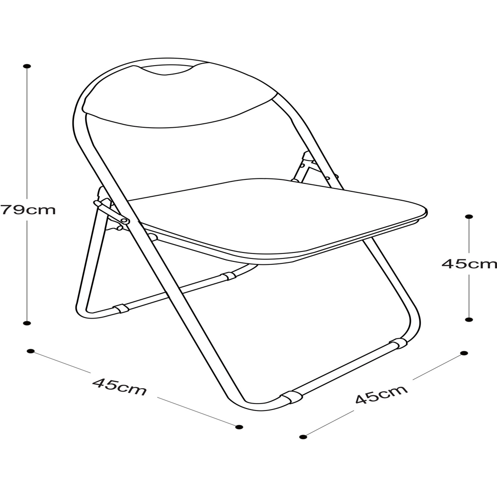 Black Padded Folding Chair Image 3