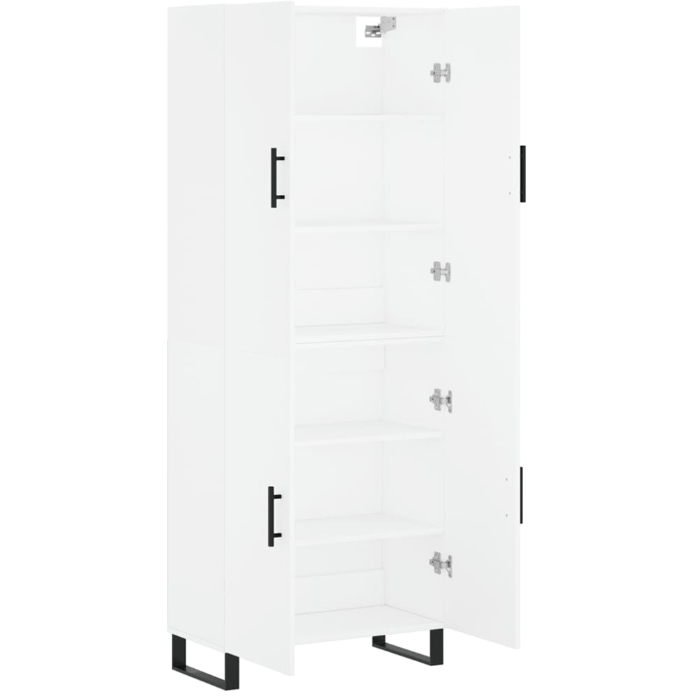 vidaXL 4 Door White Highboard Image 4