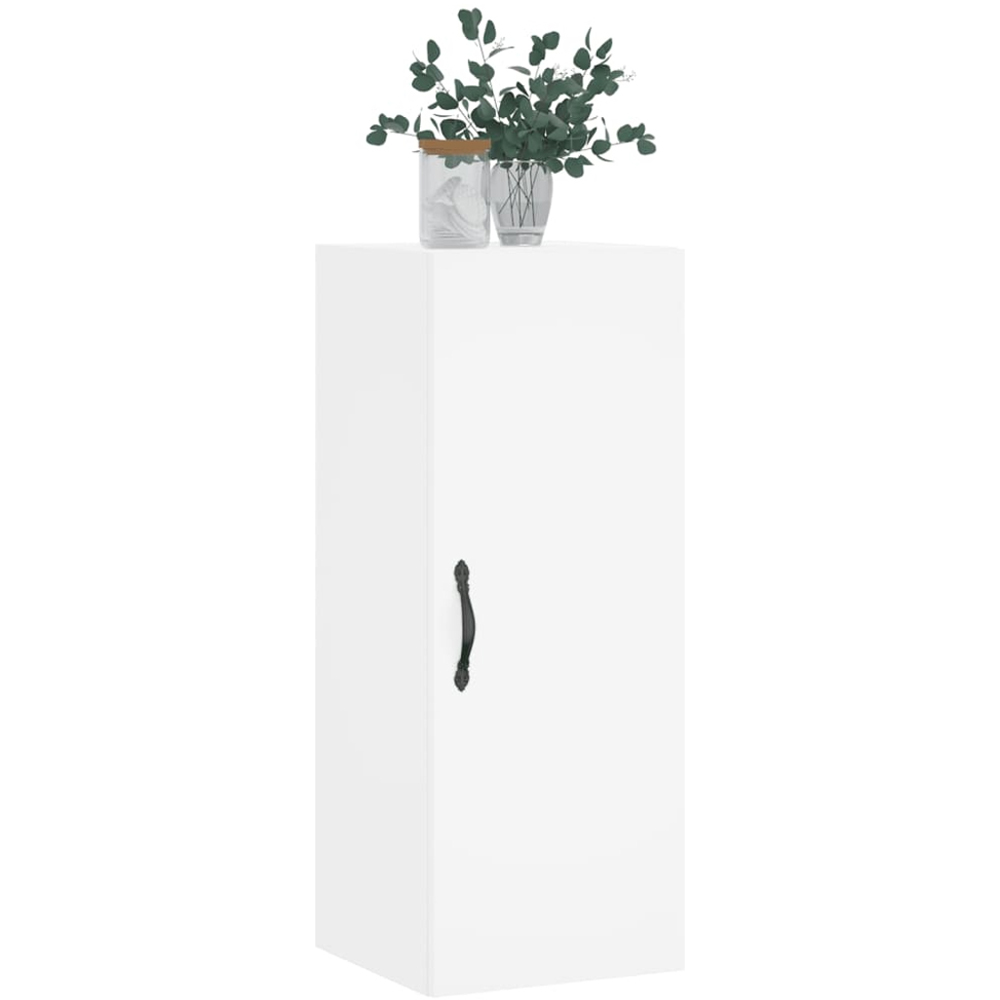 vidaXL Single Door White Wall Mounted Narrow Cabinet Image 3