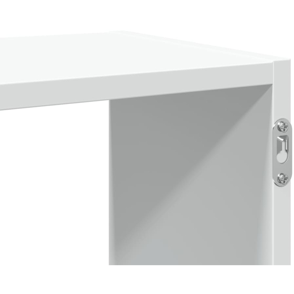 vidaXL 5 Shelf White Floating Wall Shelf Image 8