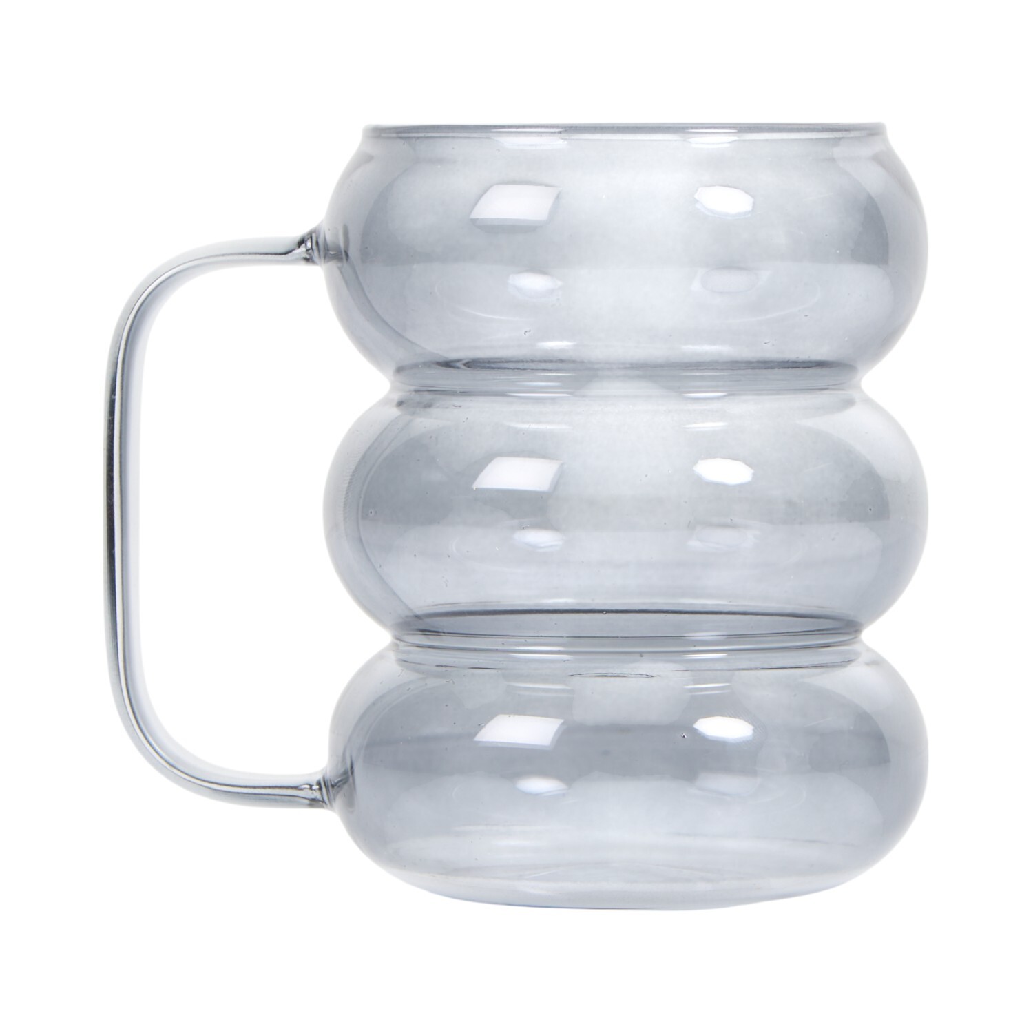 MY Smoked Borosilicate Glass Mug 380ml Grey Image 2