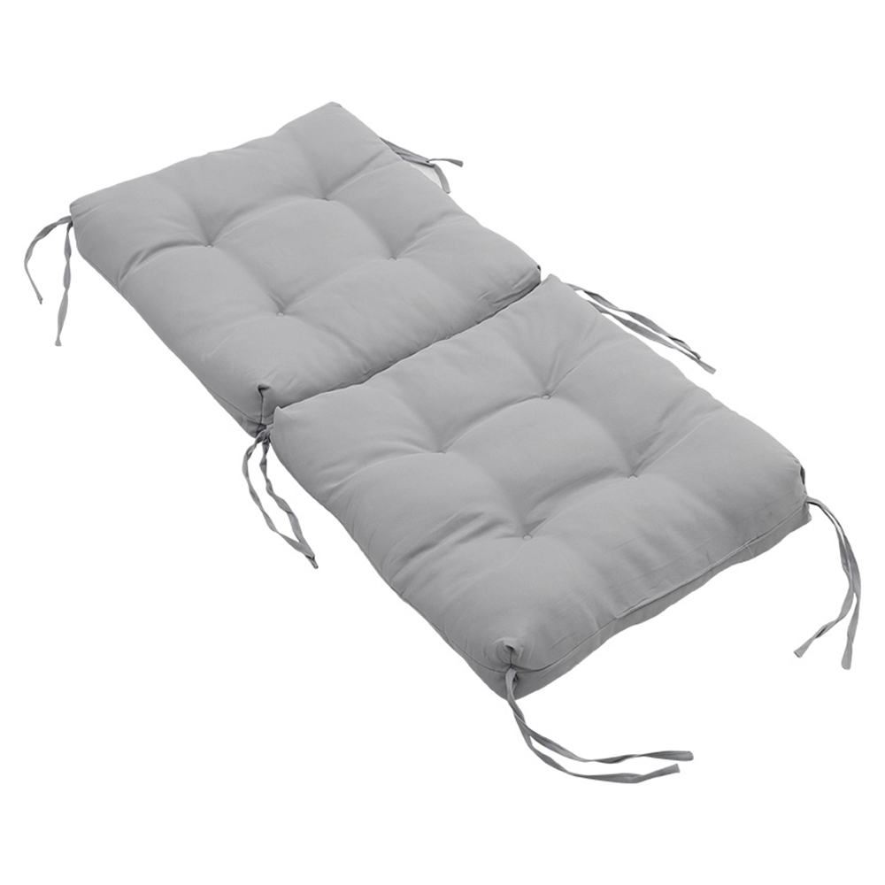 Living and Home Light Grey Deep Seat Lawn Chair Cushion Image 3