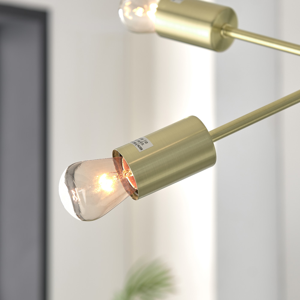Furniturebox Laela Modern Sputnik Chandelier Brass Ceiling Light Image 4