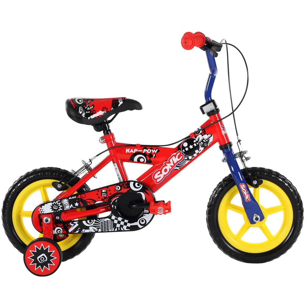 Sonic Kap-Pow Kids 12" Red/Blue Bike Image 1