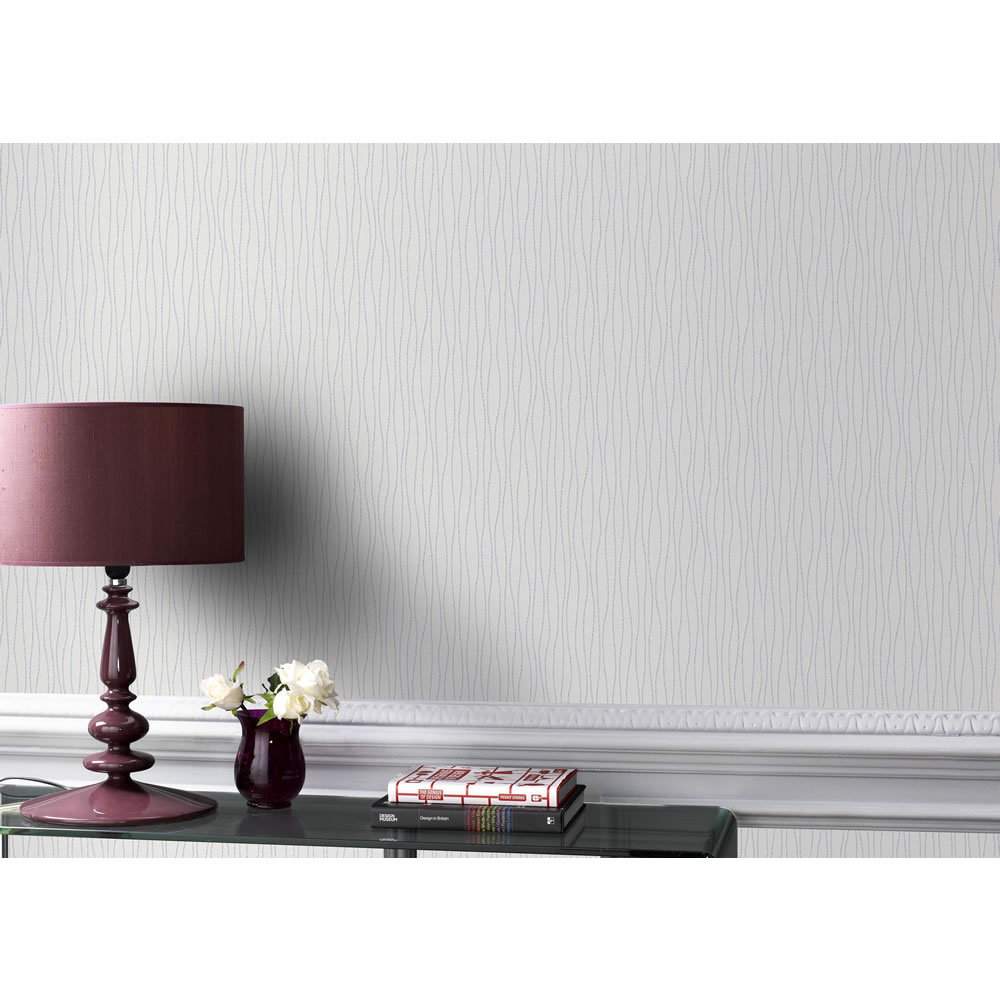 Superfresco Wallpaper Vienna White/Silver Wilko