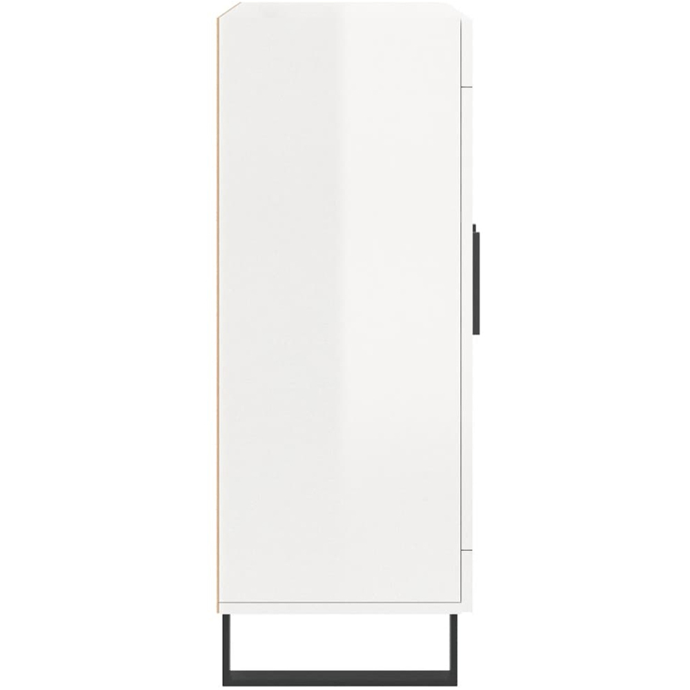 vidaXL 2 Glass Door High Gloss White Sideboard Image 7