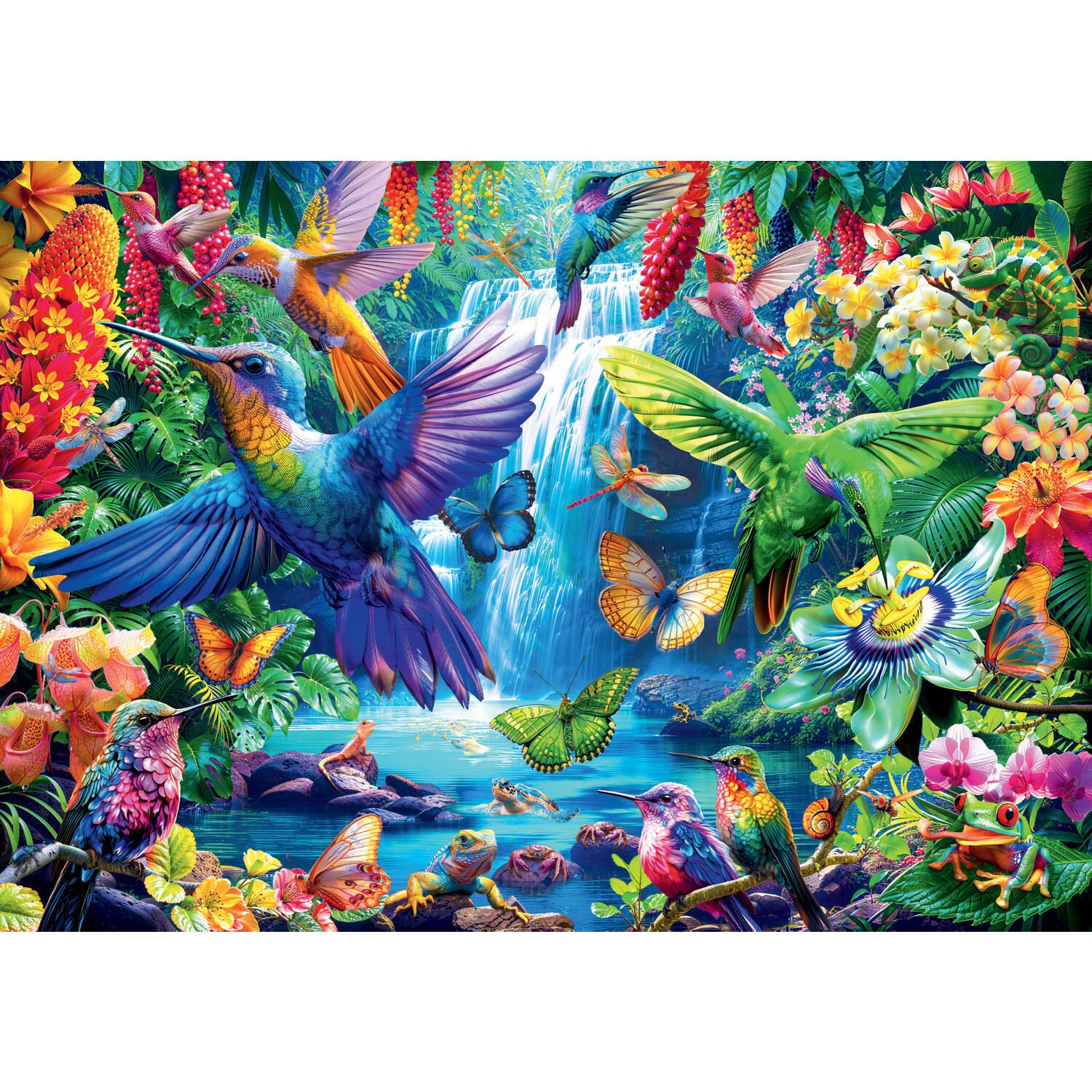 Tropical Hummingbirds 1000 Piece Jigsaw Puzzle Image 2