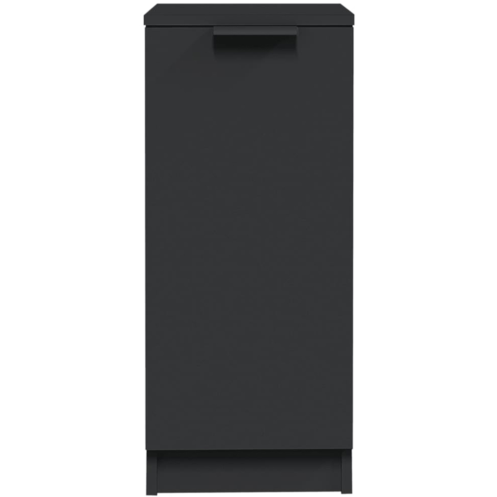 vidaXL Single Door Black Wooden Sideboard Set of 2 Image 6