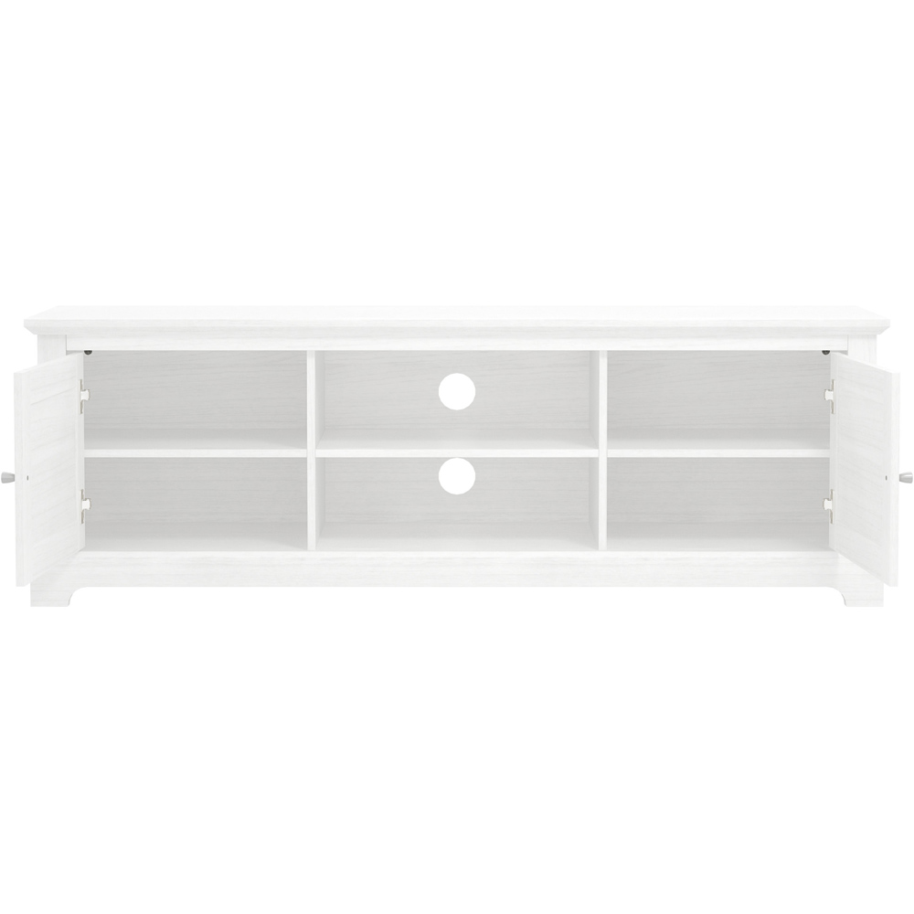 GFW Salcombe 2 Door 2 Shelf White TV Unit Image 3