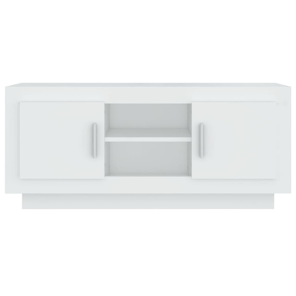 vidaXL 2 Door 2 Shelf White TV Cabinet Image 5