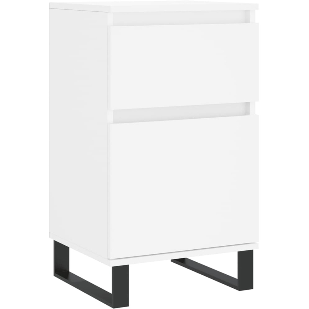 vidaXL Single Door Single Drawer White Sideboard Image 2