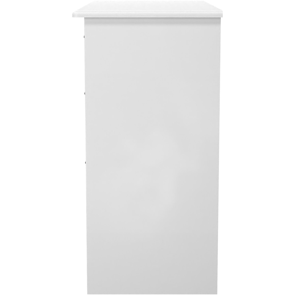 Crowndale Pembroke 3 Drawer Matt White Vanity Dressing Table Ready Assembled Image 4