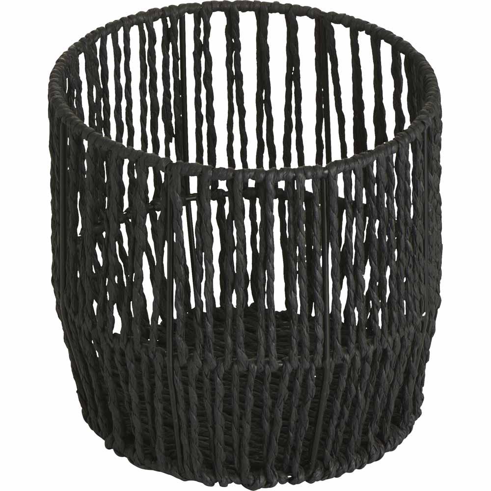 Wilko Black Paper Rope Basket 3 Pack Image 4