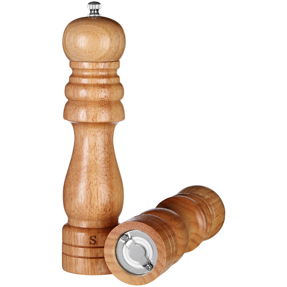 Premier Housewares Rubberwood Salt and Pepper Set 22cm Image 2