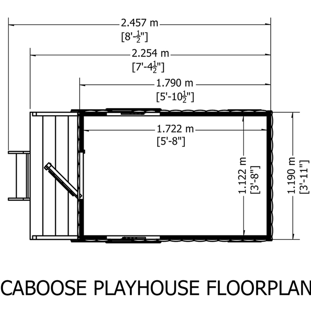 Shire 4 x 8ft Loglap Caboose Image 9