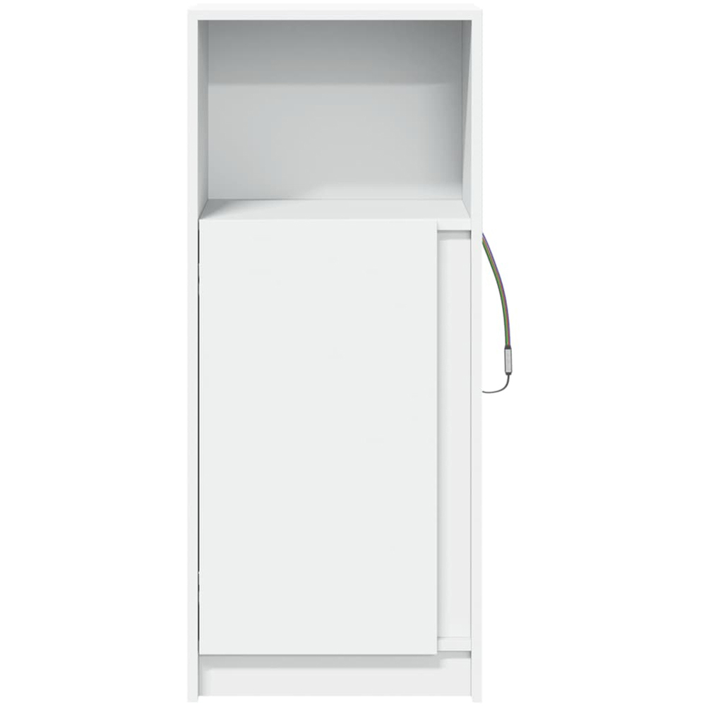 vidaXL Single Door White LED Sideboard Image 4