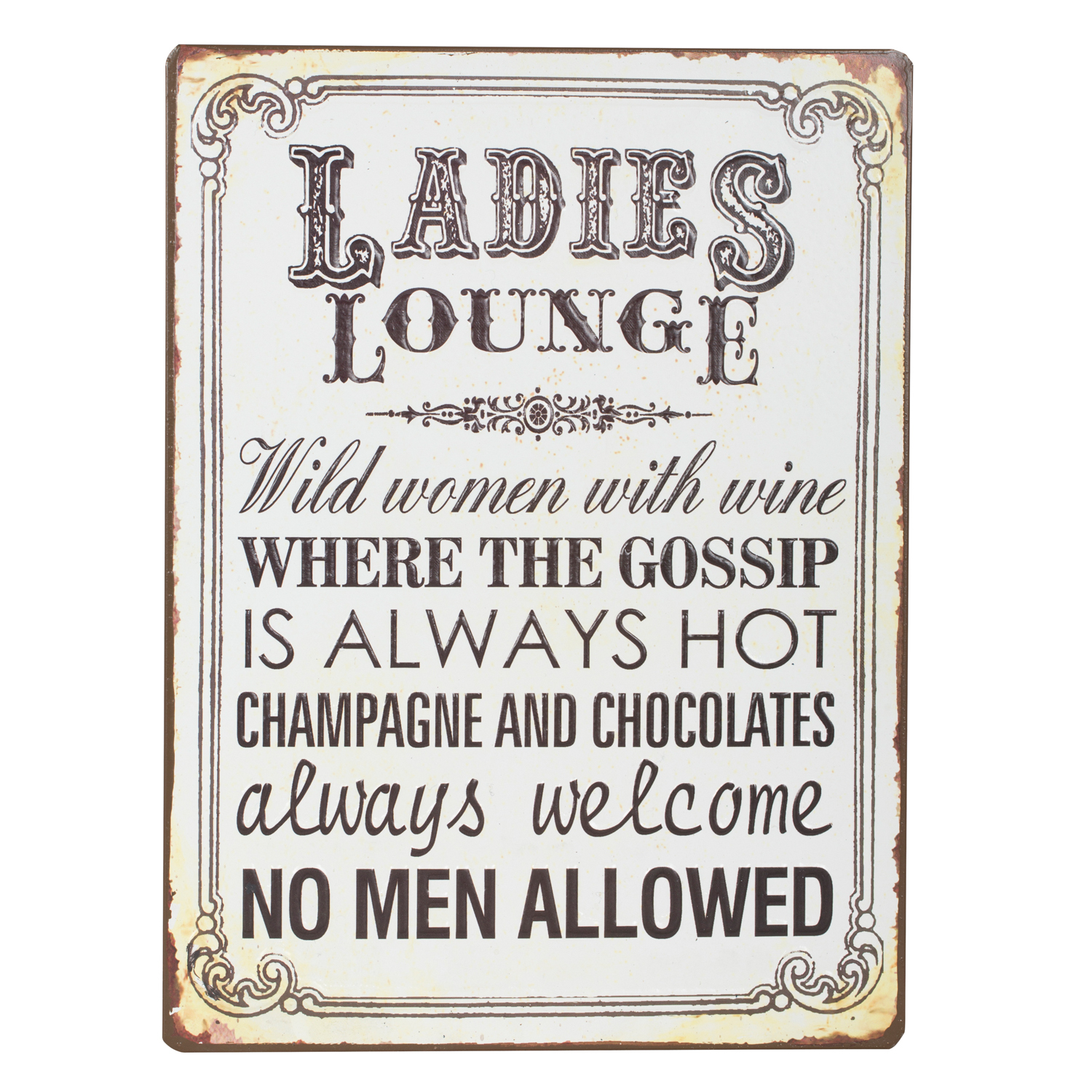 Rules/Laughter Metal Plaques Image 1
