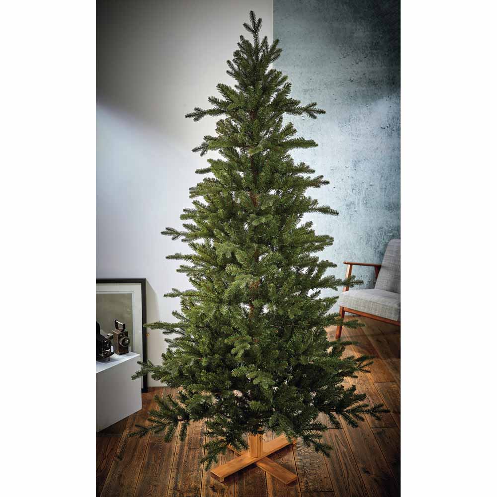 Premier Artificial Tree Stand In Natural Wood With 3 Screw Tight