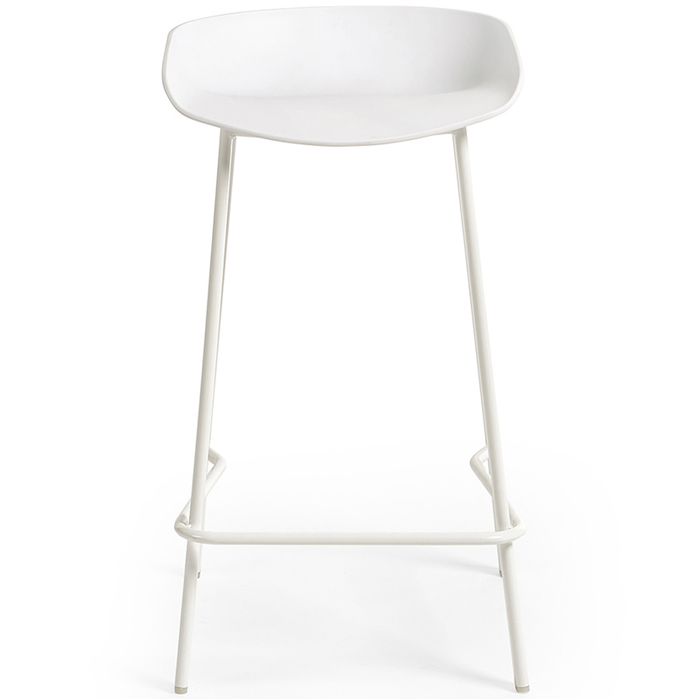 Julian Bowen Renzo White Bar Stool Set of 2 Image 4