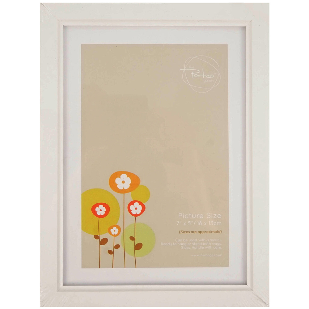 The Port. Co Gallery White Ridged Photo Frame 7 x 5 inch Image 1