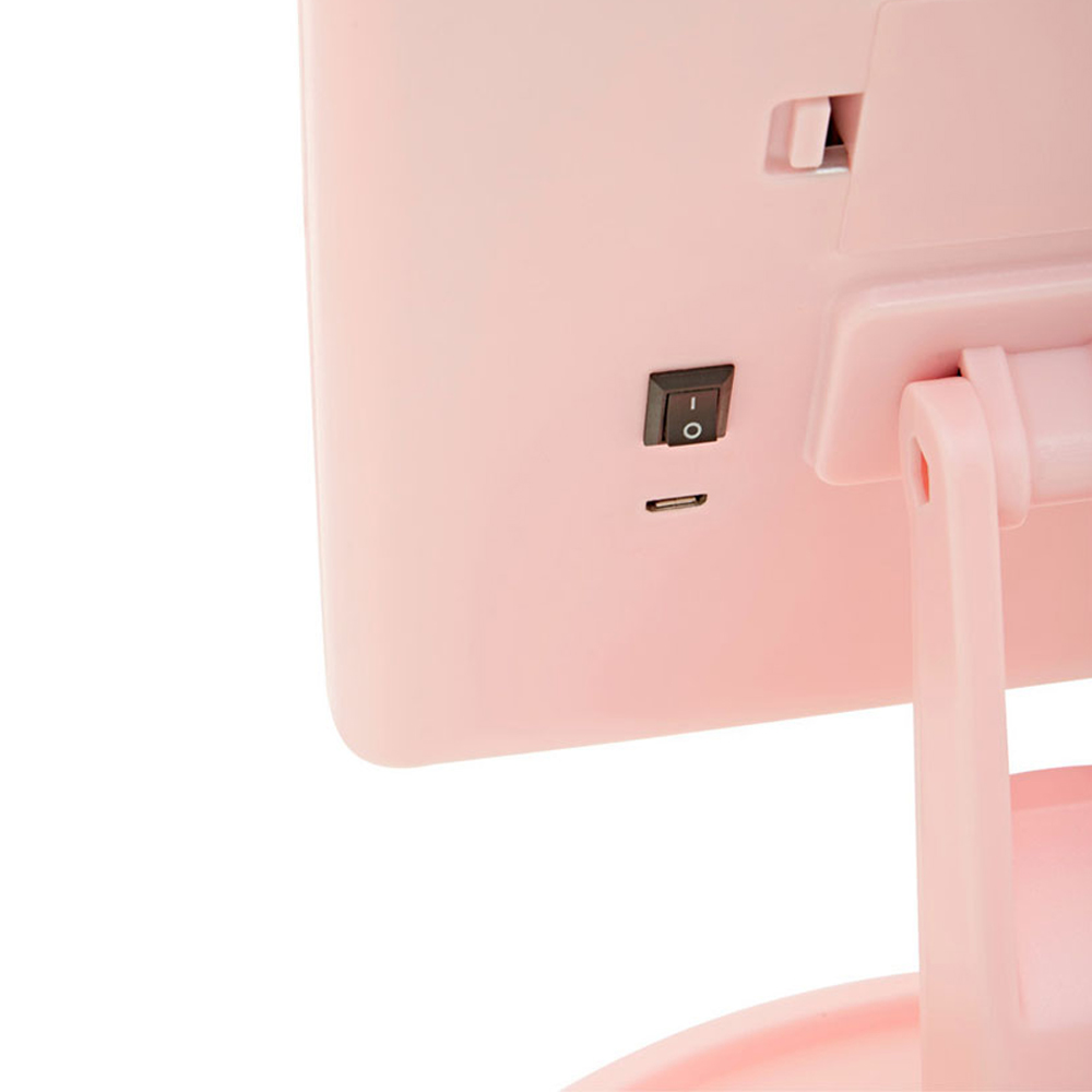 Premier Housewares Pink Cassini LED Dressing Table Mirror Image 8