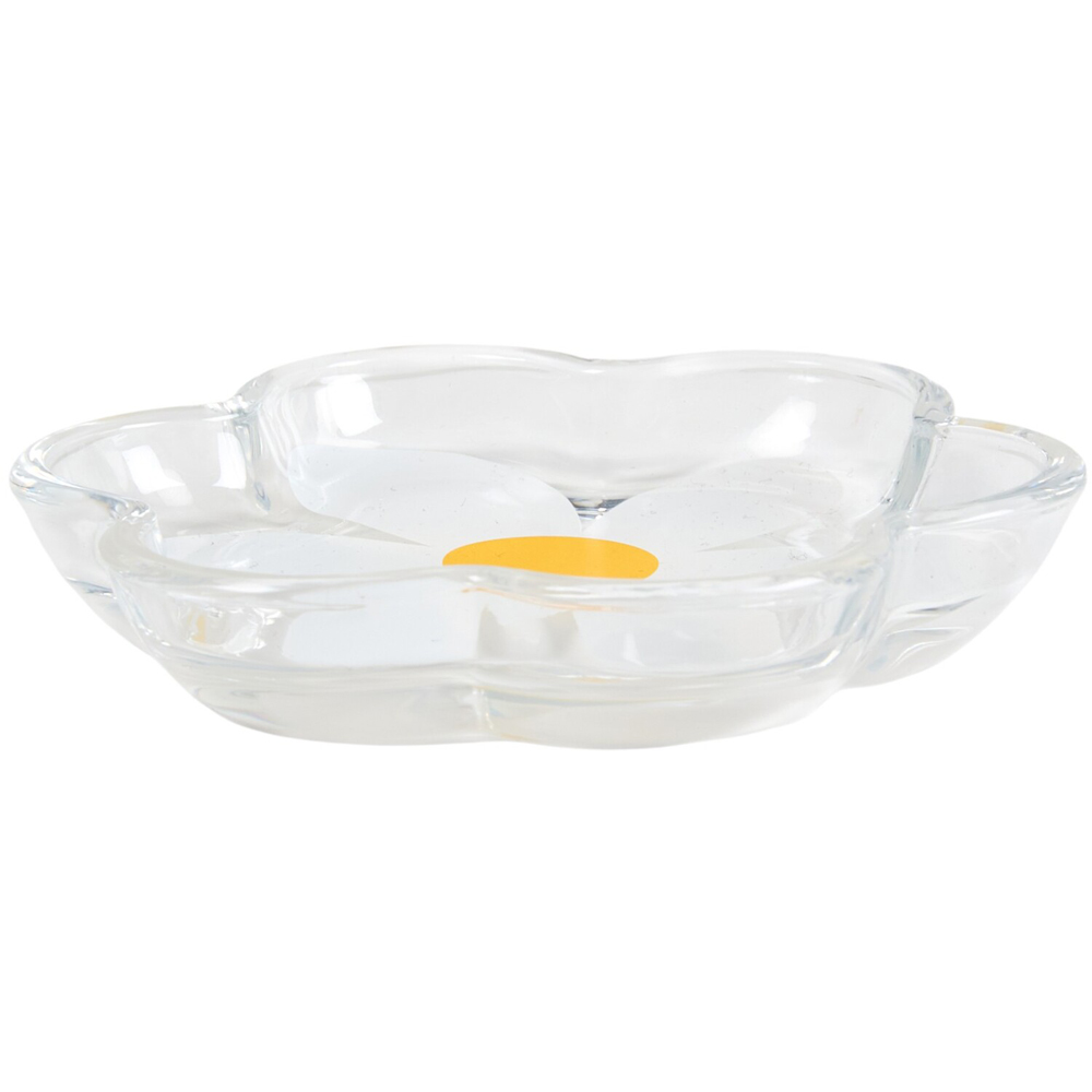 Daisy Glass Soap Dish Clear Image 2