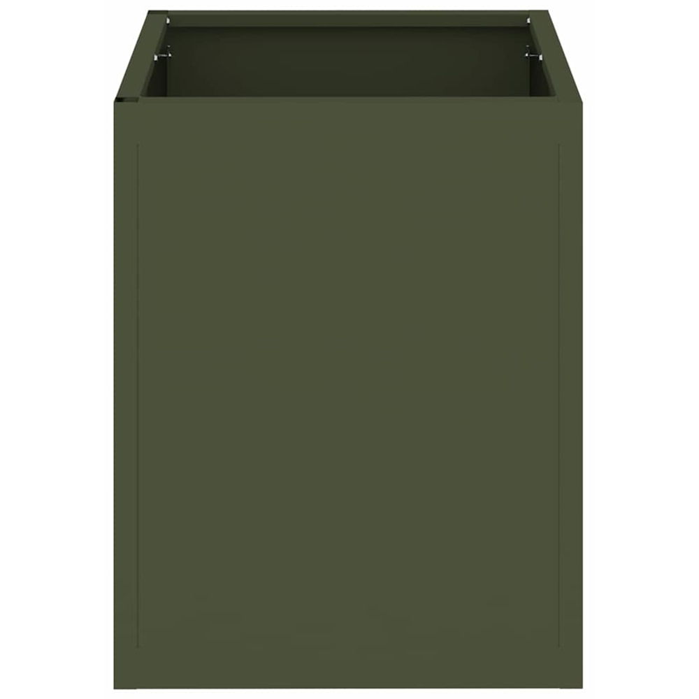 vidaXL Olive Green Cold Rolled Steel Garden Planter 40 x 32 x 32cm Image 5