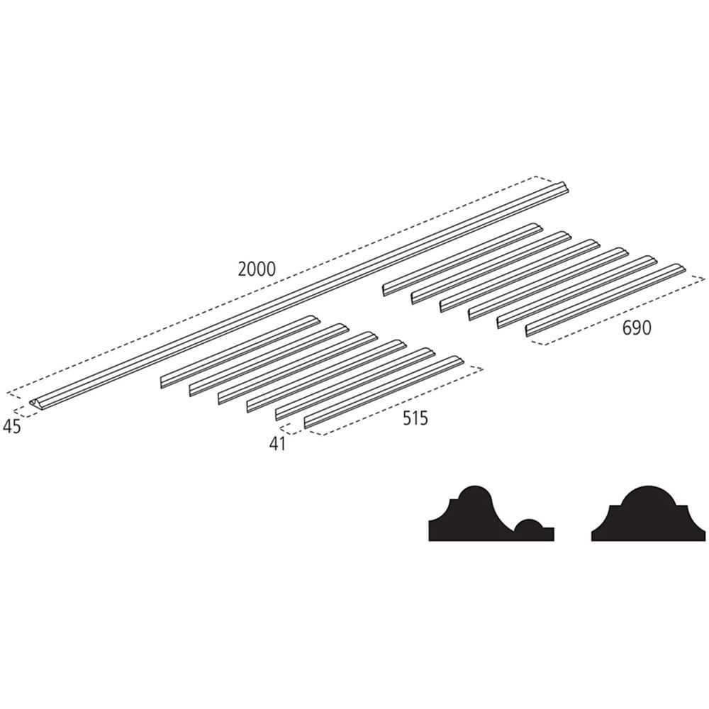 Cheshire Mouldings 13 Strip Pine Dado Wall Panel Kit 2000 x 45mm Image 4