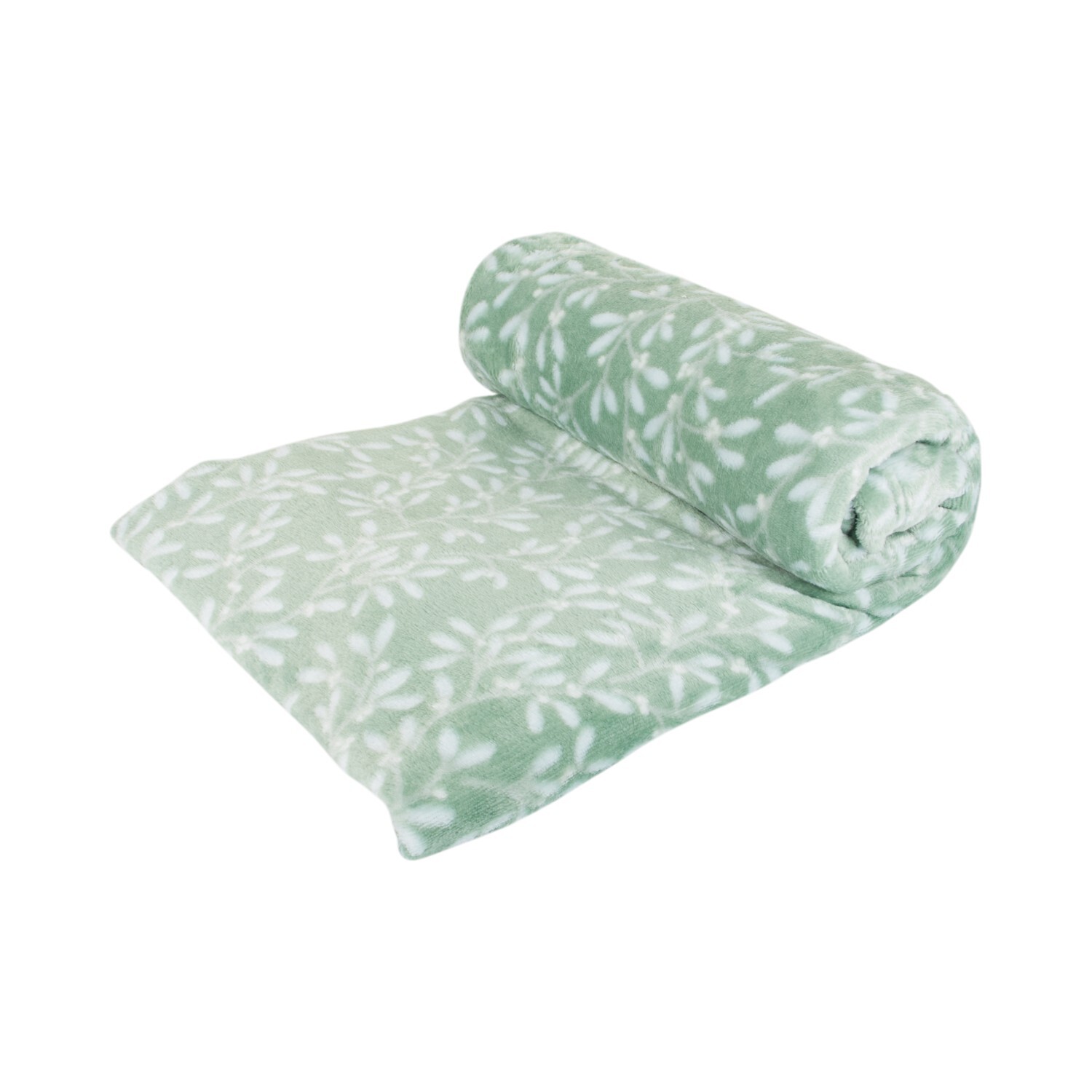 Mistletoe Kisses Fleece Throw Green Image 3